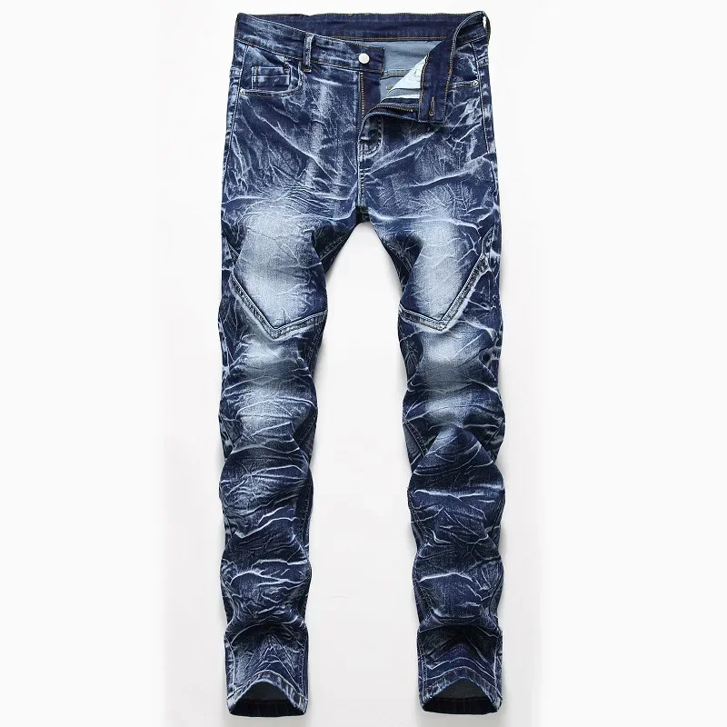 Fashion Print Men's Elasticity - Streetwear Brand Jeans recension och pris