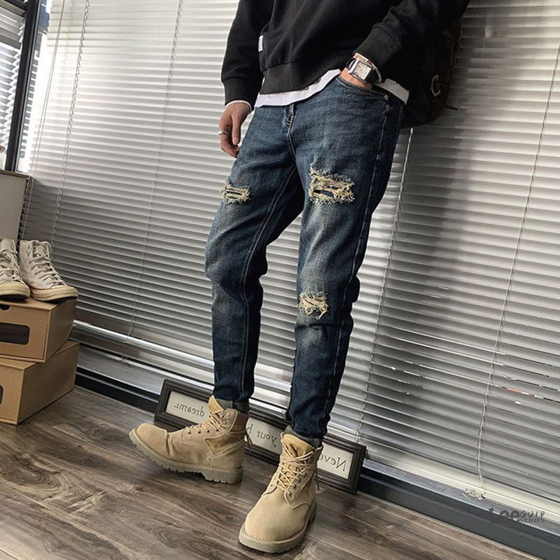 Ripped Jeans Men's Autumn New  - Streetwear Brand Jeans recension och pris