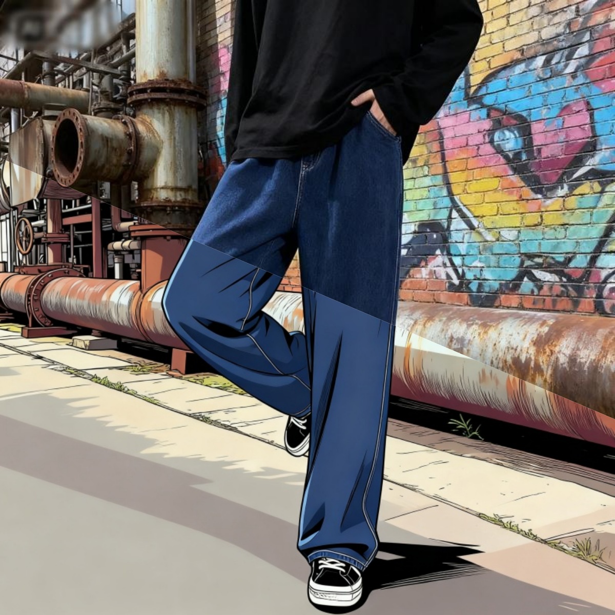 Korean Style Streetwear New Fa - Streetwear Brand Jeans recension och pris
